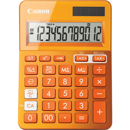 Calculator de birou Canon LS-123K, 12 digits, portocaliu