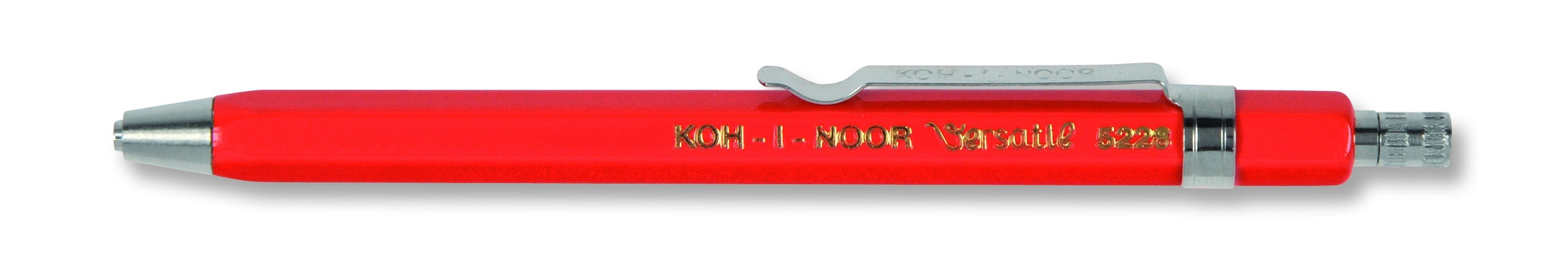 Creion mecanic metalic 2 mm KOH-I-NOOR VERSATIL, rosu