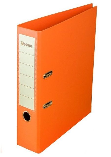 Biblioraft A4 ubers, plastifiat, 75 mm, portocaliu