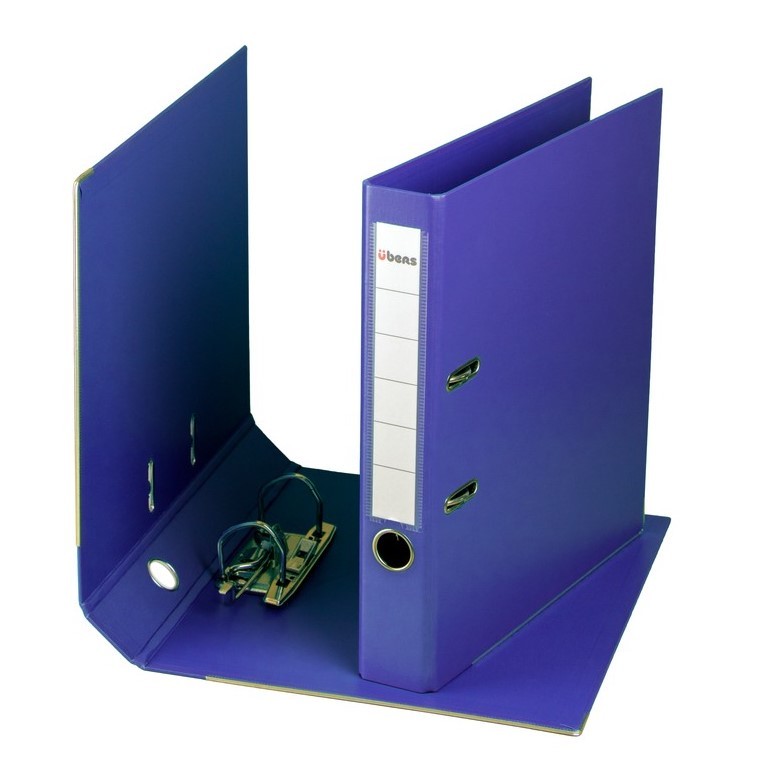 Biblioraft A4 ubers, plastifiat, 50 mm, albastru