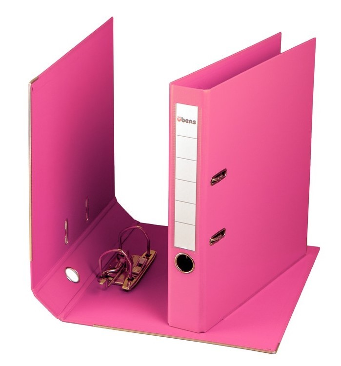 Biblioraft A4 ubers, plastifiat, 50 mm, roz