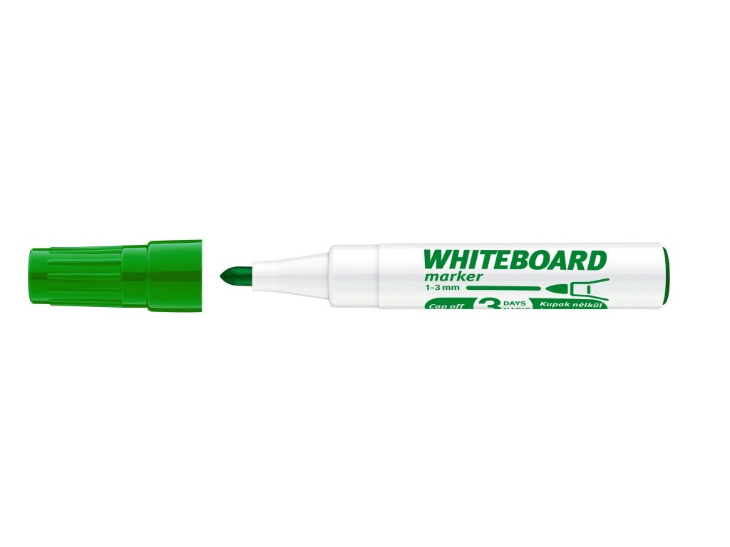 Marker pentru whiteboard ICO, varf rotund, 1 - 3 mm, verde