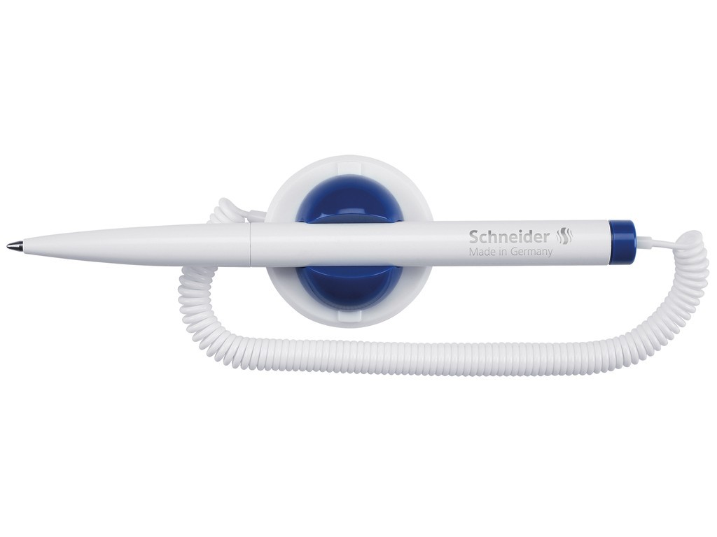 Pix SCHNEIDER Klick-Fix, suport autoadeziv cu snur, blister, corp alb - scriere albastra