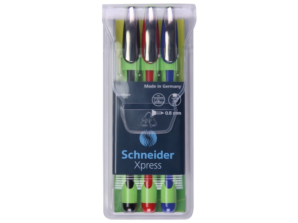 Set Fineliner Schneider Xpress, 3 culori/set