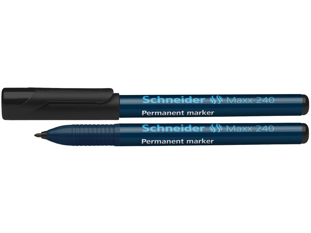 Permanent marker SCHNEIDER Maxx 240, varf rotund 1-2mm - negru