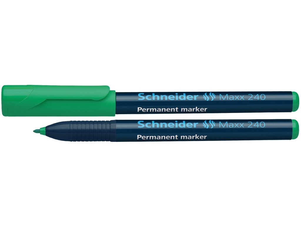 Permanent marker SCHNEIDER Maxx 240, varf rotund 1-2mm - verde