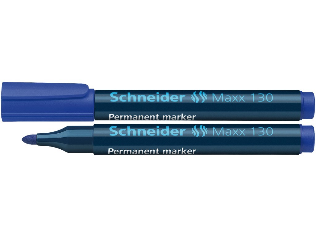 Permanent marker SCHNEIDER Maxx 130, varf rotund 1-3mm - albastru