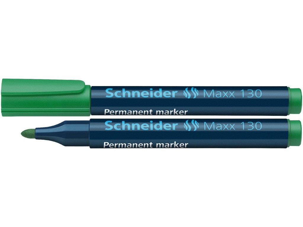 Permanent marker SCHNEIDER Maxx 130, varf rotund 1-3mm - verde