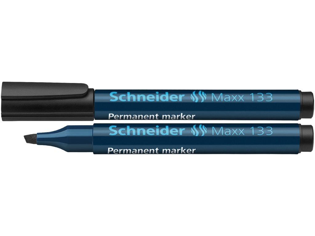 Permanent marker SCHNEIDER Maxx 133, varf tesit 1-4mm - negru