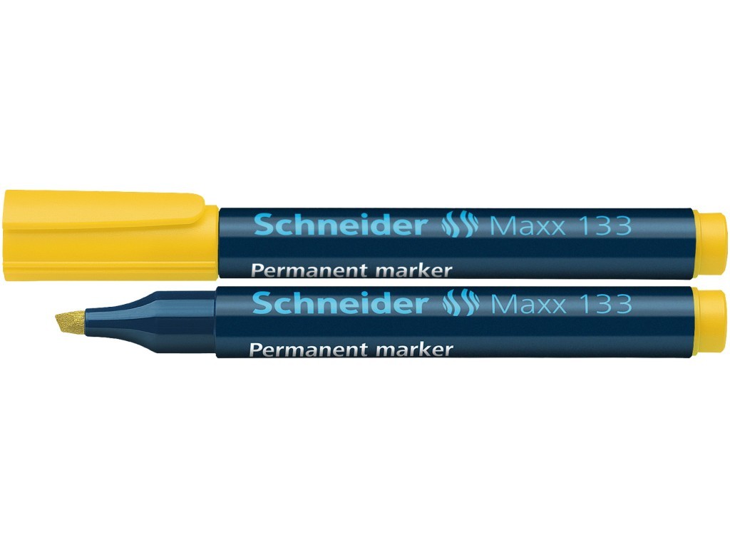 Permanent marker SCHNEIDER Maxx 133, varf tesit 1-4mm - galben
