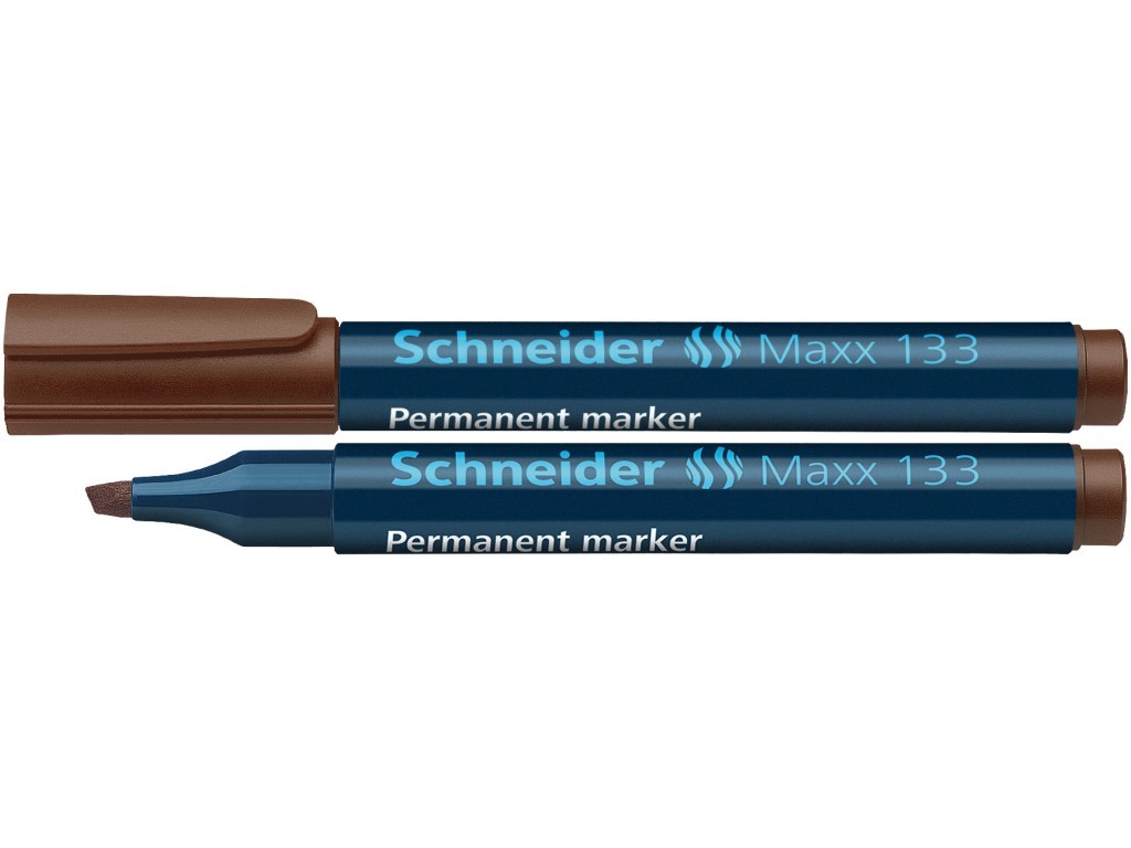 Permanent marker SCHNEIDER Maxx 133, varf tesit 1-4mm - maro