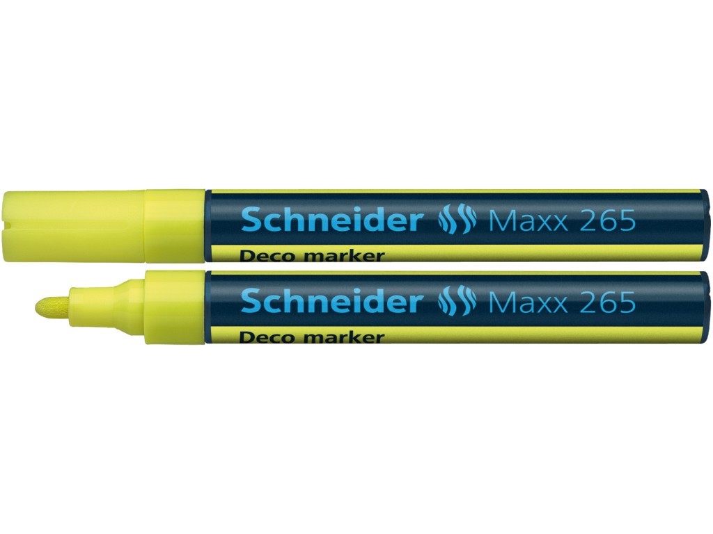 Marker cu creta lichida Schneider Maxx 265 - galben