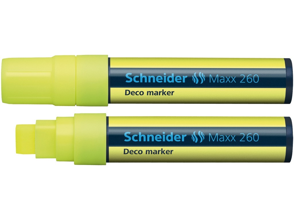 Marker cu creta lichida Schneider Maxx 260 - galben