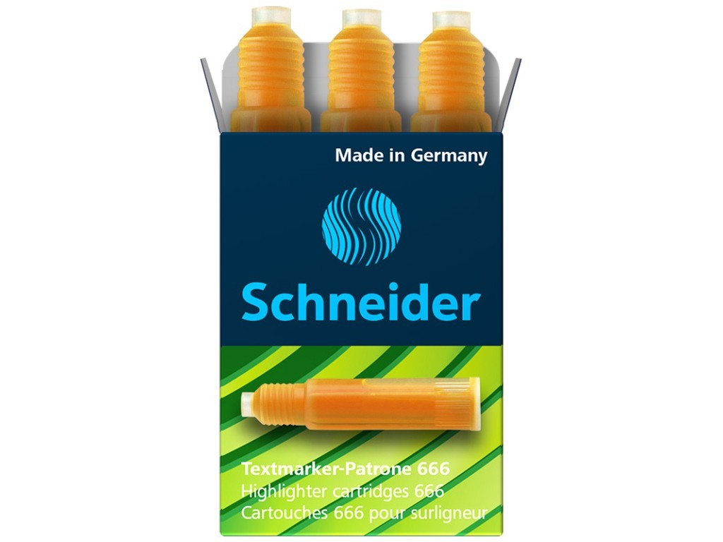 Rezerva Schneider Maxx Eco 666, 3 buc/set - portocaliu