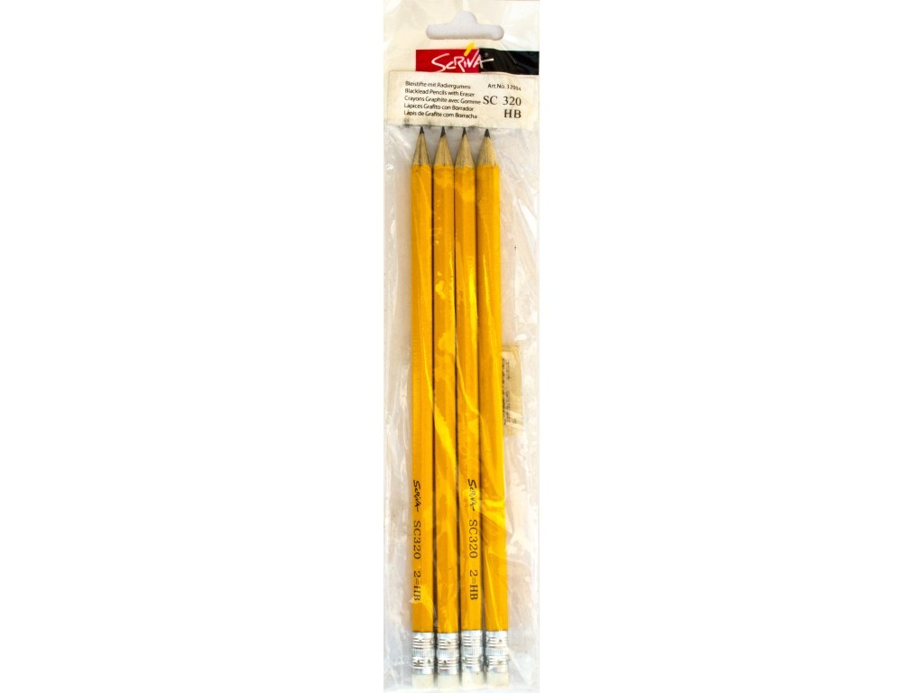 Creion cu guma Scriva 4 buc/set