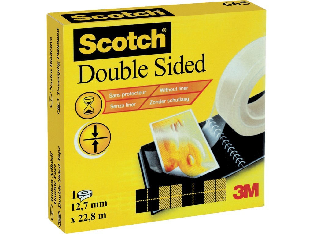 Banda dublu adeziva Scotch 12,7 mm x 22,8 m